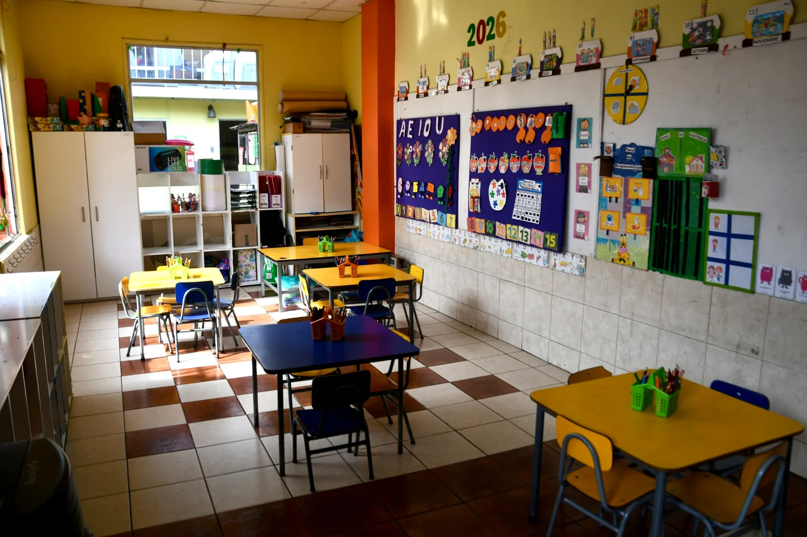 Sala de clases en Escuela de Lenguaje Magos Recoleta